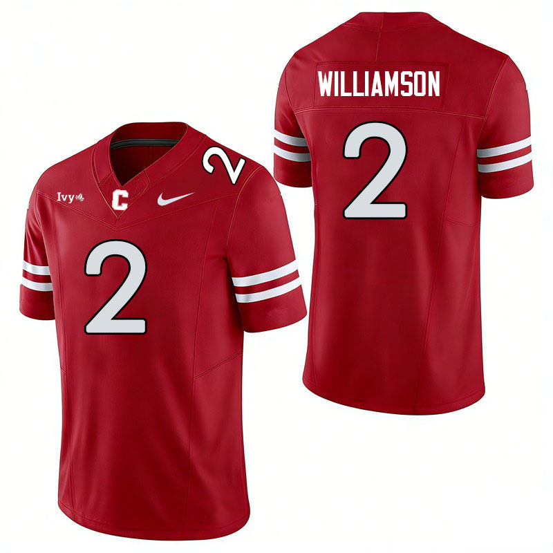 Cornell Big Red #2 Johnny Williamson College Football Jerseys,Uniforms Stitched-Red